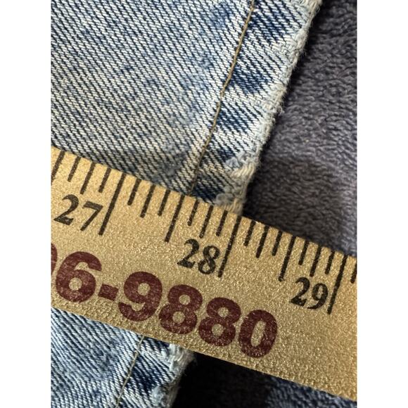 Vintage 90s Tommy Hilfiger Blue Jeans Mens Baggy 36 x 30 Flag Logo Spellout - Picture 7 of 8